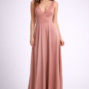 Blush Pink Bridesmaid Dress Size 2 Desert Coral Formal A-Line Altered